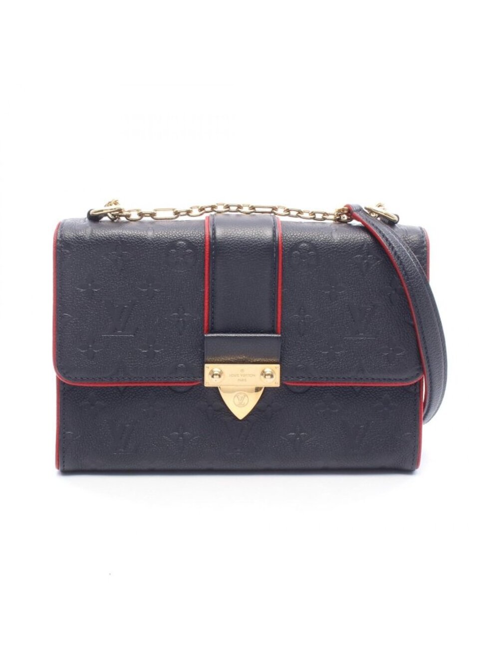 Louis Vuitton Shoulder Bag Saint Sulpice PM Marine Rouge Leather